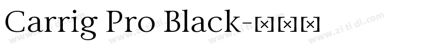 Carrig Pro Black字体转换